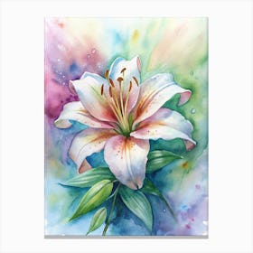 Watercolor Lily Canvas Print