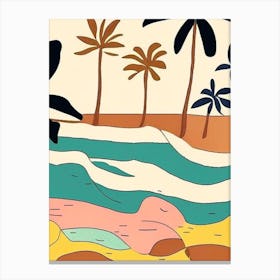 Fernando De Noronha Brazil Muted Pastel Tropical Destination Canvas Print