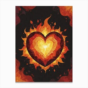 Heart Of Fire 22 Canvas Print