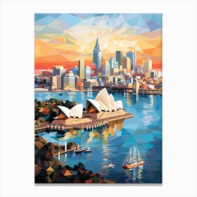 Sydney, Australia, Geometric Illustration 1 Canvas Print