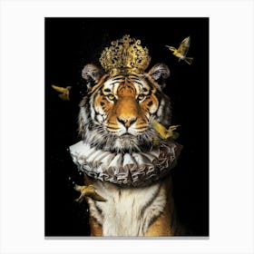 Tiger With Crown Canvas Print