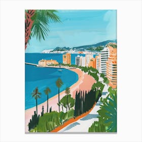 Travel Poster Happy Places Malaga 1 Canvas Print