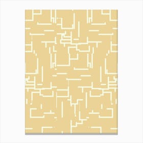 Minimalist Abstract Lines Yellow Canvas Print