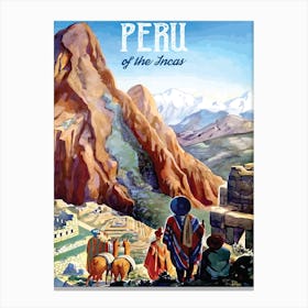 Peru Of The Incas, Breathtaking Mountains Canvas Print