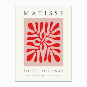 Matisse Print in Red 1 Canvas Print