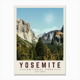 Yosemite El Capitan Minimalist Travel Poster Canvas Print