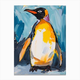 King Penguin Phillip Island The Penguin Parade Colour Block Painting 4 Canvas Print