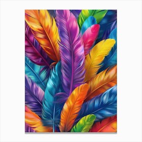 Colorful Feathers 5 Canvas Print