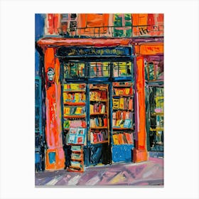 Paris Book Nook Bookshop 4 Canvas Print