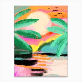 Sunset Island Canvas Print