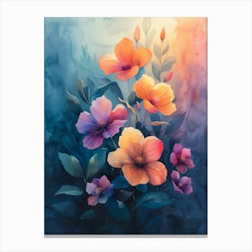 Watercolor Flowers Canvas Print