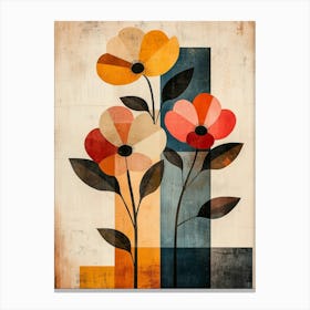 Flowers In A Square Canvas Print