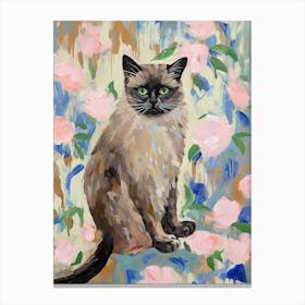 A Himalayan Cat Painting, Impressionist Painting 2 Canvas Print