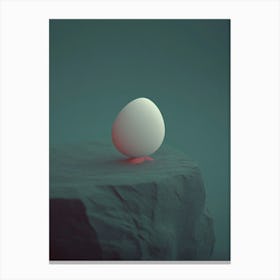 Egg On A Rock Canvas Print