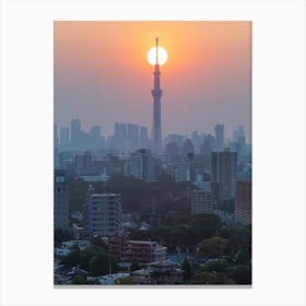 Sunset In Tokyo 5 Canvas Print