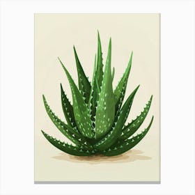 Aloe Vera Plant Minimalist Illustration 8 Canvas Print