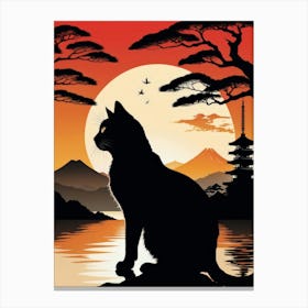 Japan Cat Art 18 Canvas Print