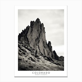 Poster Of Colorado, Black And White Analogue Photograph 3 Canvas Print