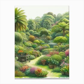 Botanical Garden Tropical Plants Canvas Print