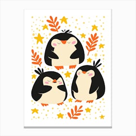 Nursery Penguins Canvas Print