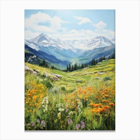 Wildflowers In The Mountains 4 Canvas Print