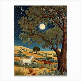 William Morris Horses In The Desert Canvas Print