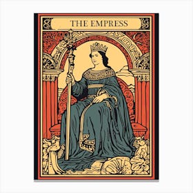 The Empress Tarot Card, Vintage 1 Canvas Print