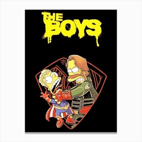 the boys simpsons Canvas Print