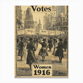 Aihrgdesign A Vintage Poster Of A Womens Suffrage March In 19 80b9fe9d 9488 43b5 9371 1c54db4a2acf 0 Canvas Print