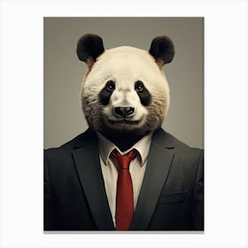 Panda Art In Minimalism Style 2 Canvas Print