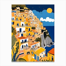 Summer In Positano Painting (57) Canvas Print