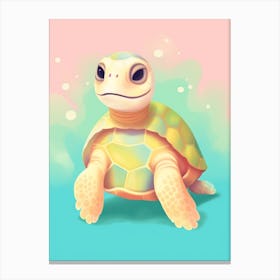 Dreamy Sea Turtle Digital Illustration 2 Canvas Print