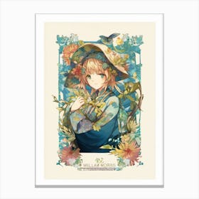 william morris Girl In A Hat Canvas Print