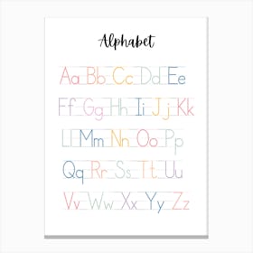 Educational Poster Alphabet Print Canvas Print