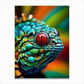 Colorful Lizard Canvas Print