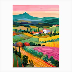 Tuscany Italy Bianchi Fields Travel Italy Housewarming Painting Canvas Print