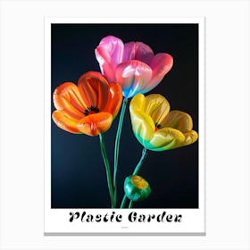 Bright Inflatable Flowers Poster Poppy 2 Canvas Print
