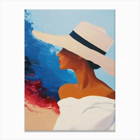 Woman In A Hat Canvas Print