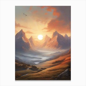 Sunrise Over The Mountains Canvas Print