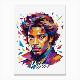 Prince 03 Portrait Music Icon WPAP Pop Art Style Canvas Print