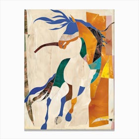 Horse 4 Cut Out Collage Canvas Print