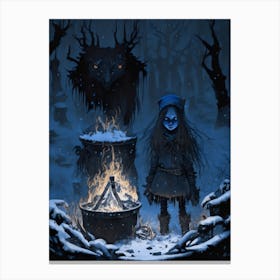 Freezing Witch Girl Canvas Print