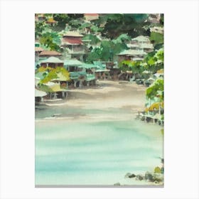 Cebu Philippines Watercolour Tropical Destination Canvas Print