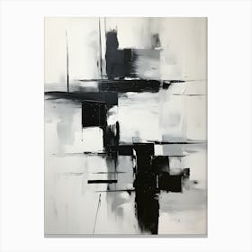 Abstract Black And White Painting 5 Canvas Print