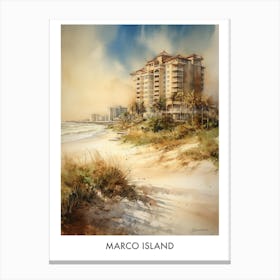 Marco Island Watercolor 4travel Poster Canvas Print