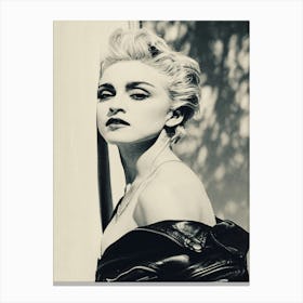 Singer Madonna Music Portrait Smoke Canvas Print