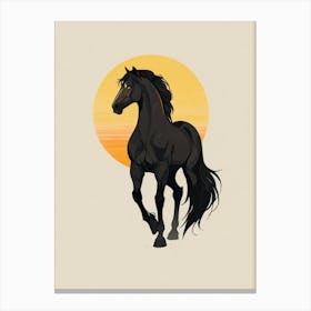 Black Horse 8 Canvas Print