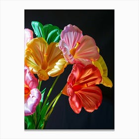 Bright Inflatable Flowers Evening Primrose 1 Canvas Print