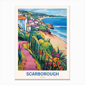Scarborough England 4 Uk Travel Poster Canvas Print