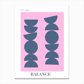1 Balance - Light Pink Canvas Print